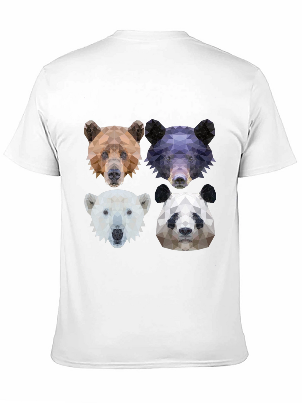 Geometric Bear Graphic T-Shirt - Animal Lover Tee