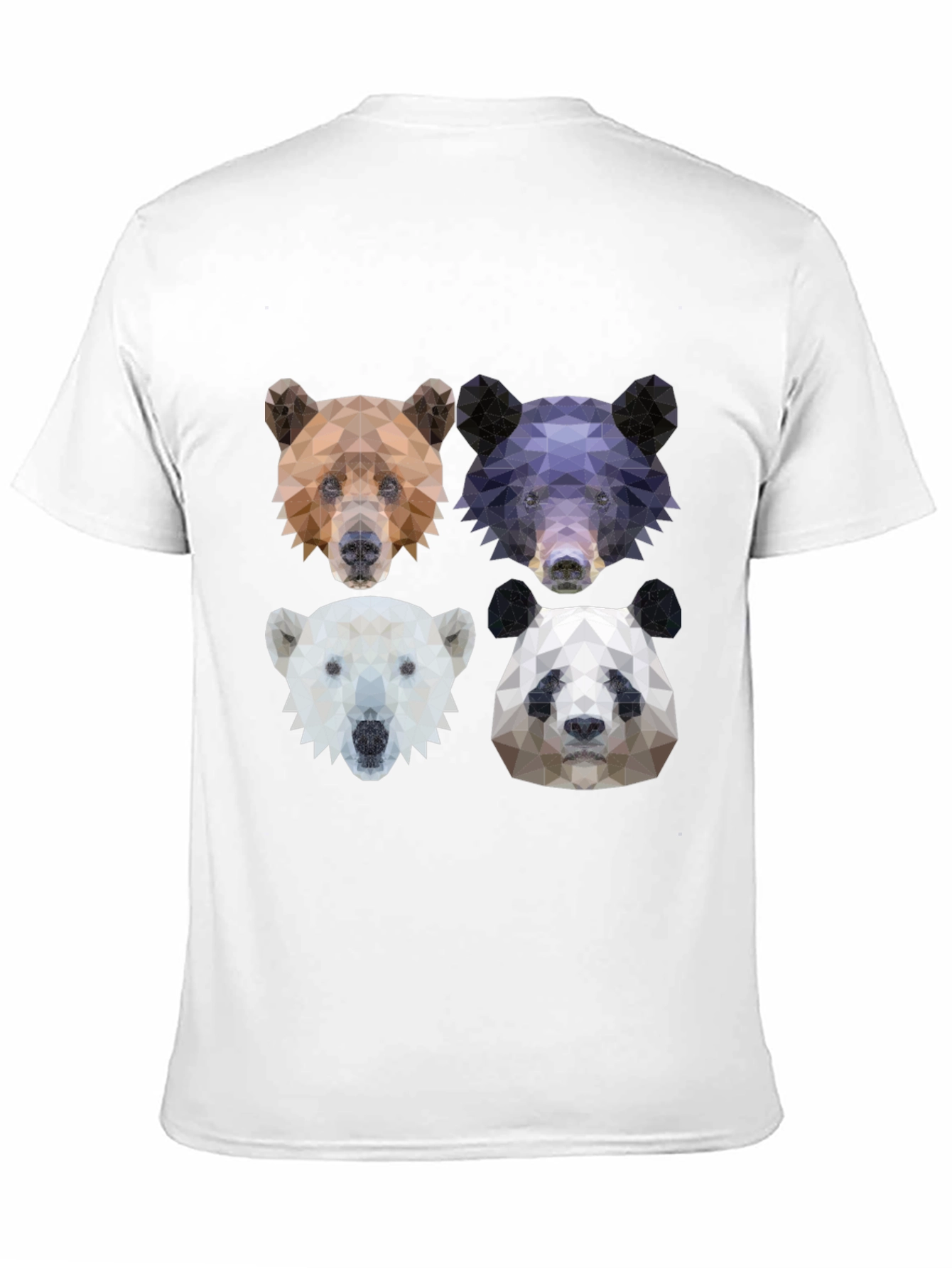 Geometric Bear Graphic T-Shirt - Animal Lover Tee
