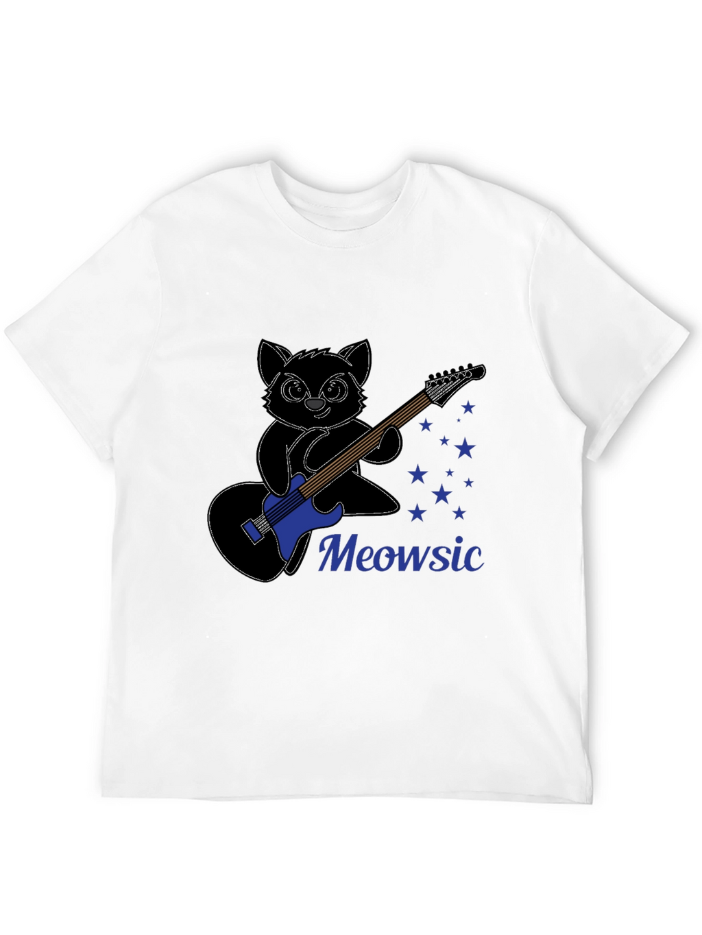 Meowsic T-Shirt: Cat Playing Guitar