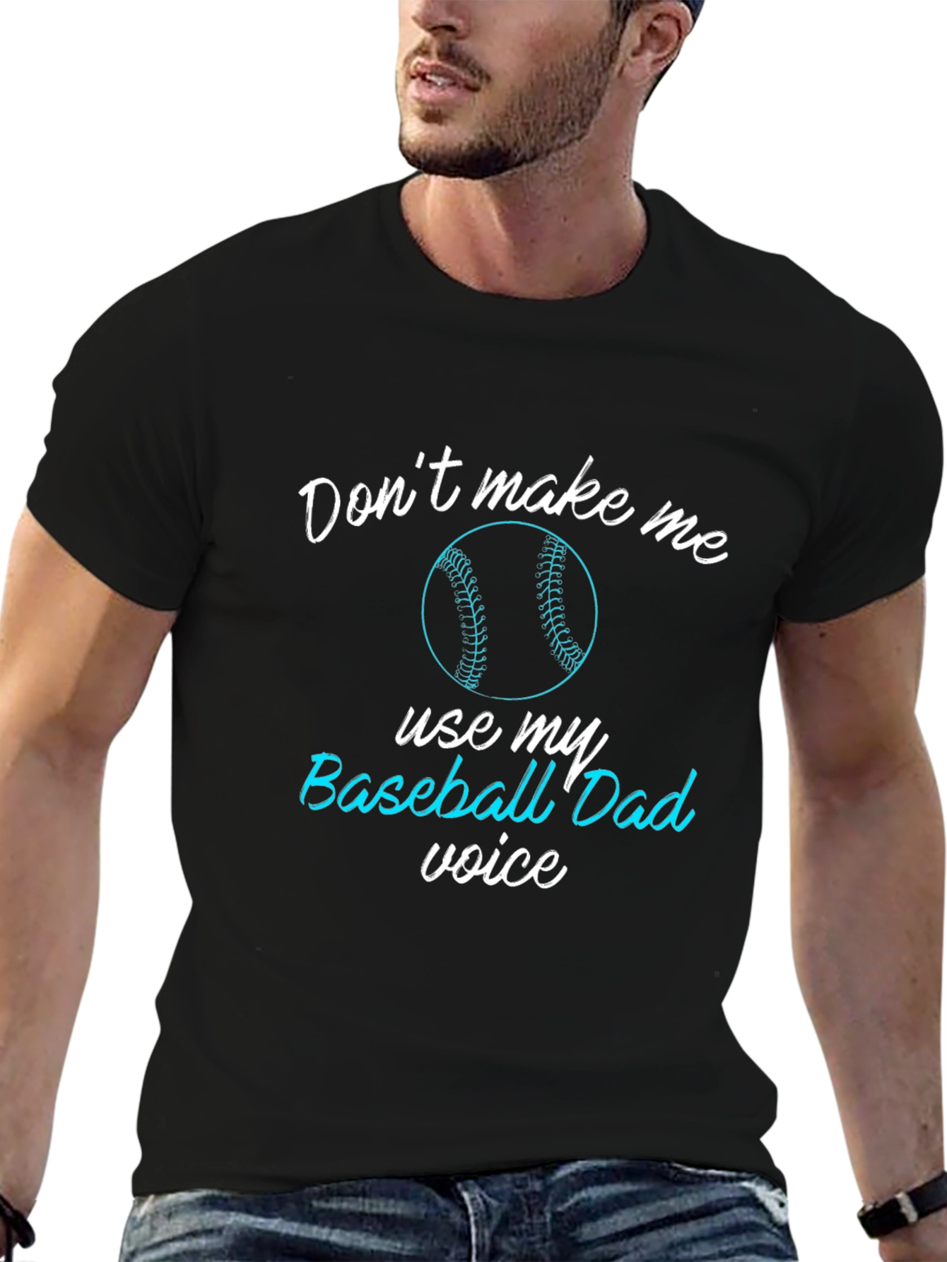 Baseball Dad Voice Graphic T-Shirt