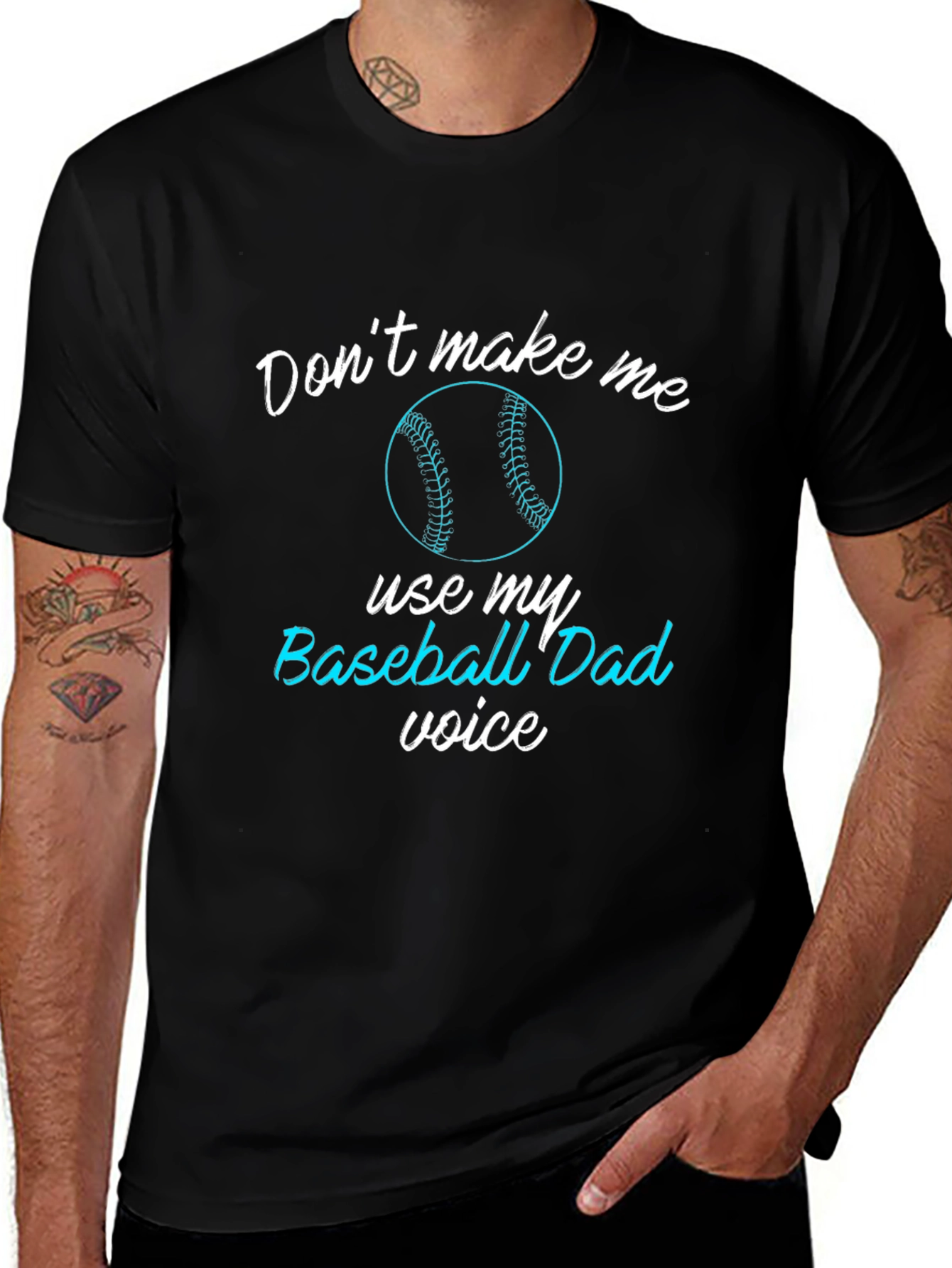 Baseball Dad Voice Graphic T-Shirt