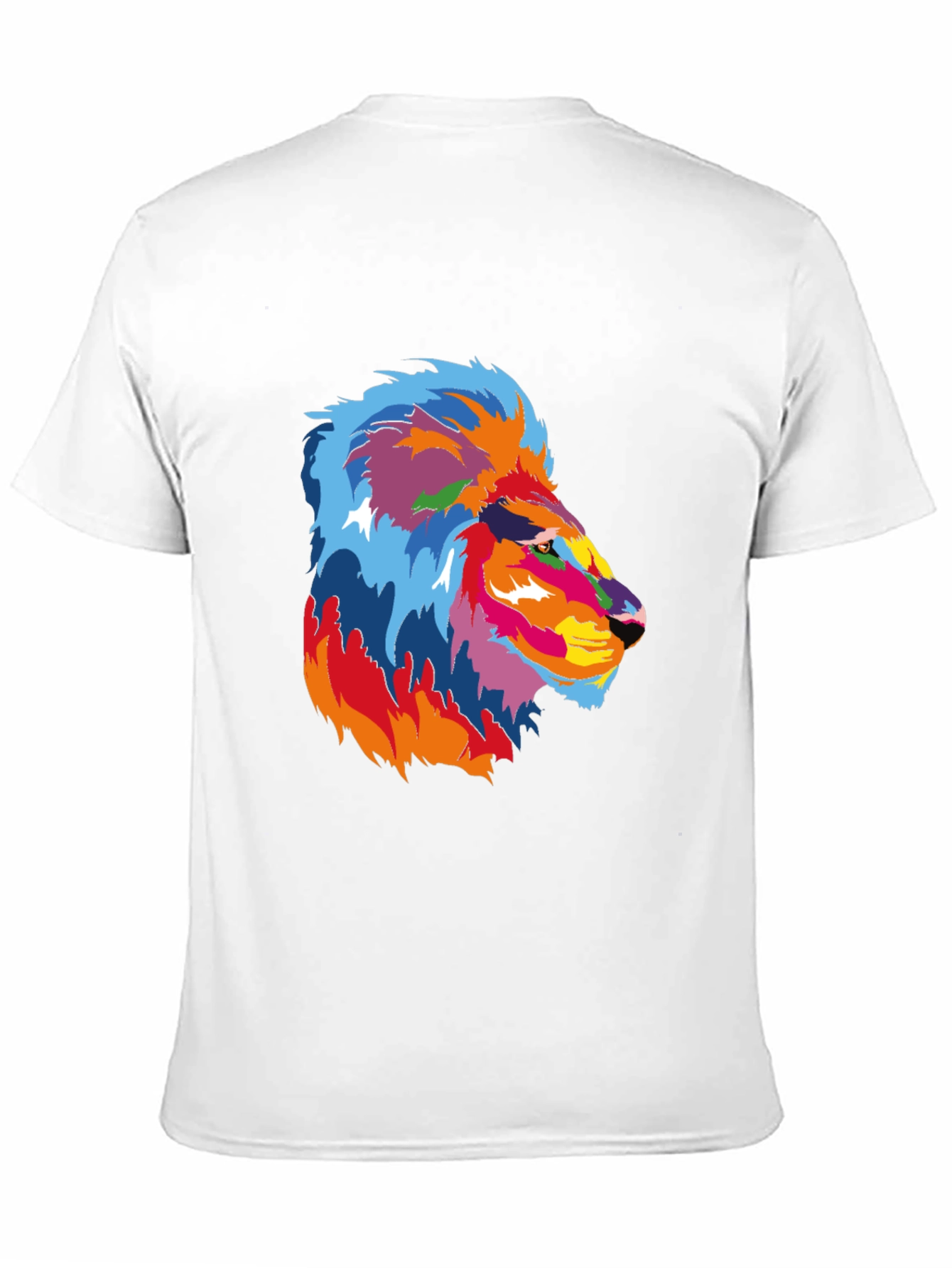 Vibrant Lion Graphic Black T-Shirt