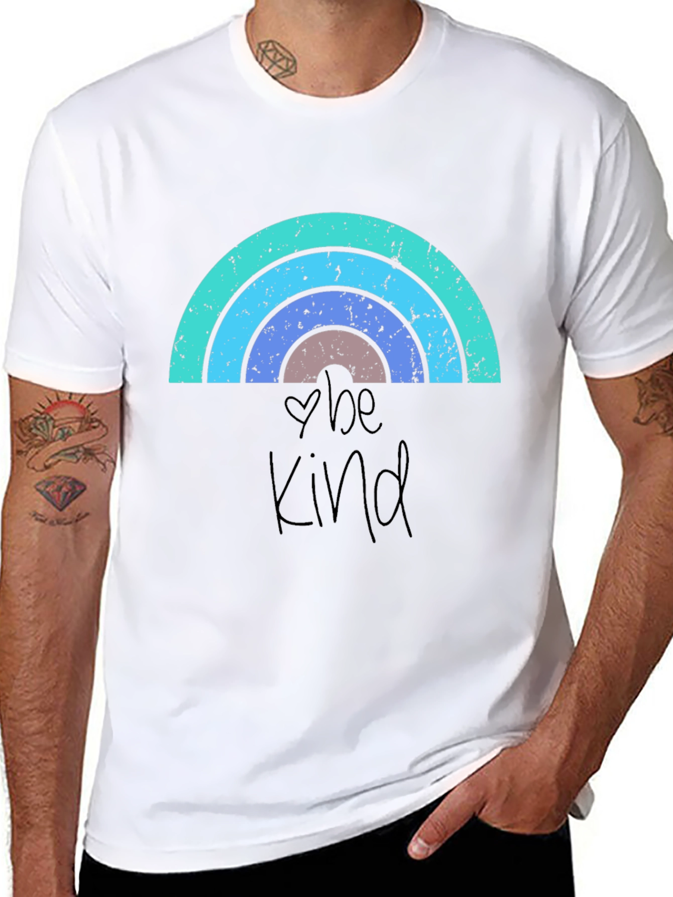 Be Kind Rainbow Graphic Tee - Unisex