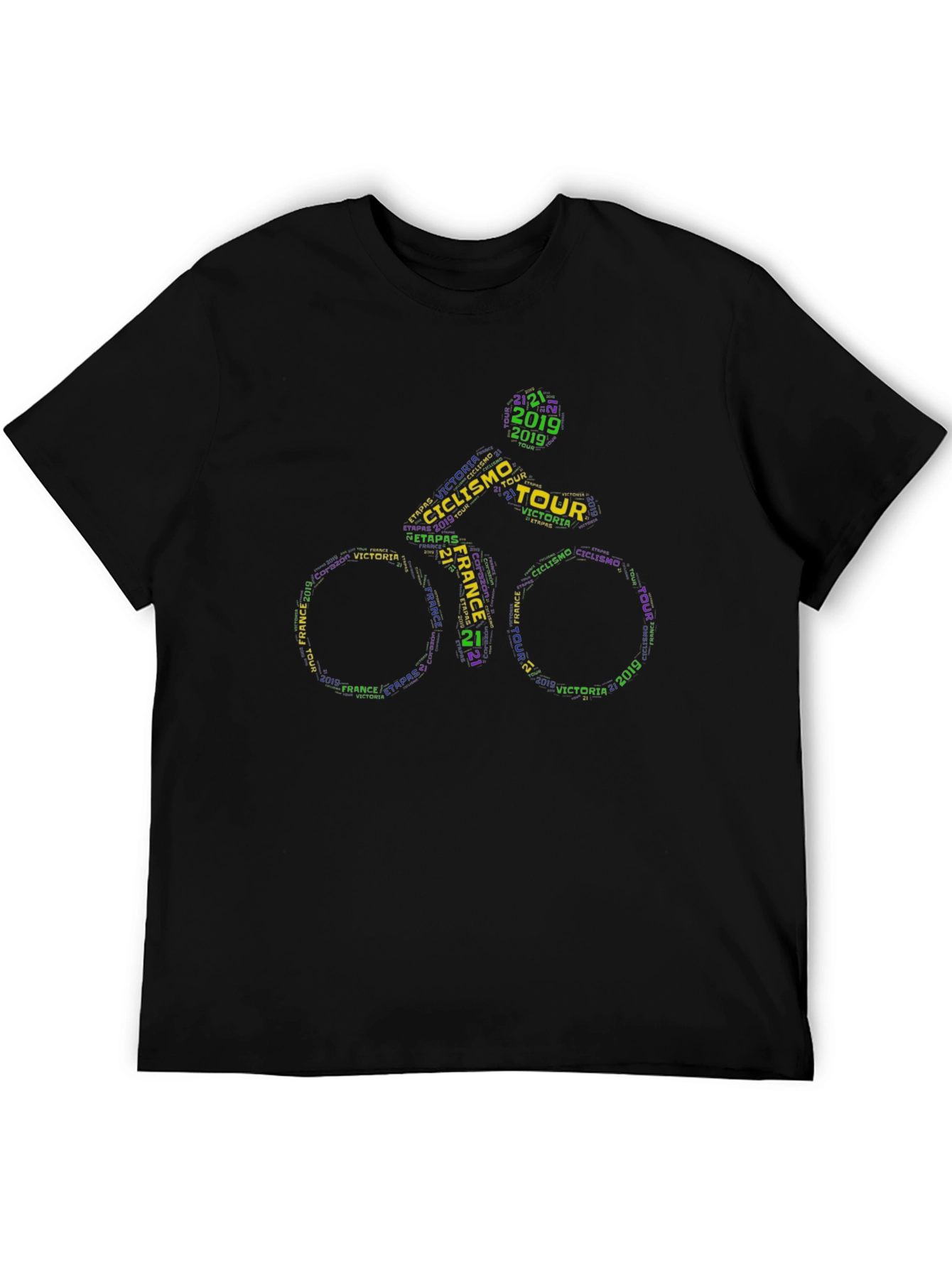 Cycling Tour Typography Tee - Unique Design Comfortable Fit