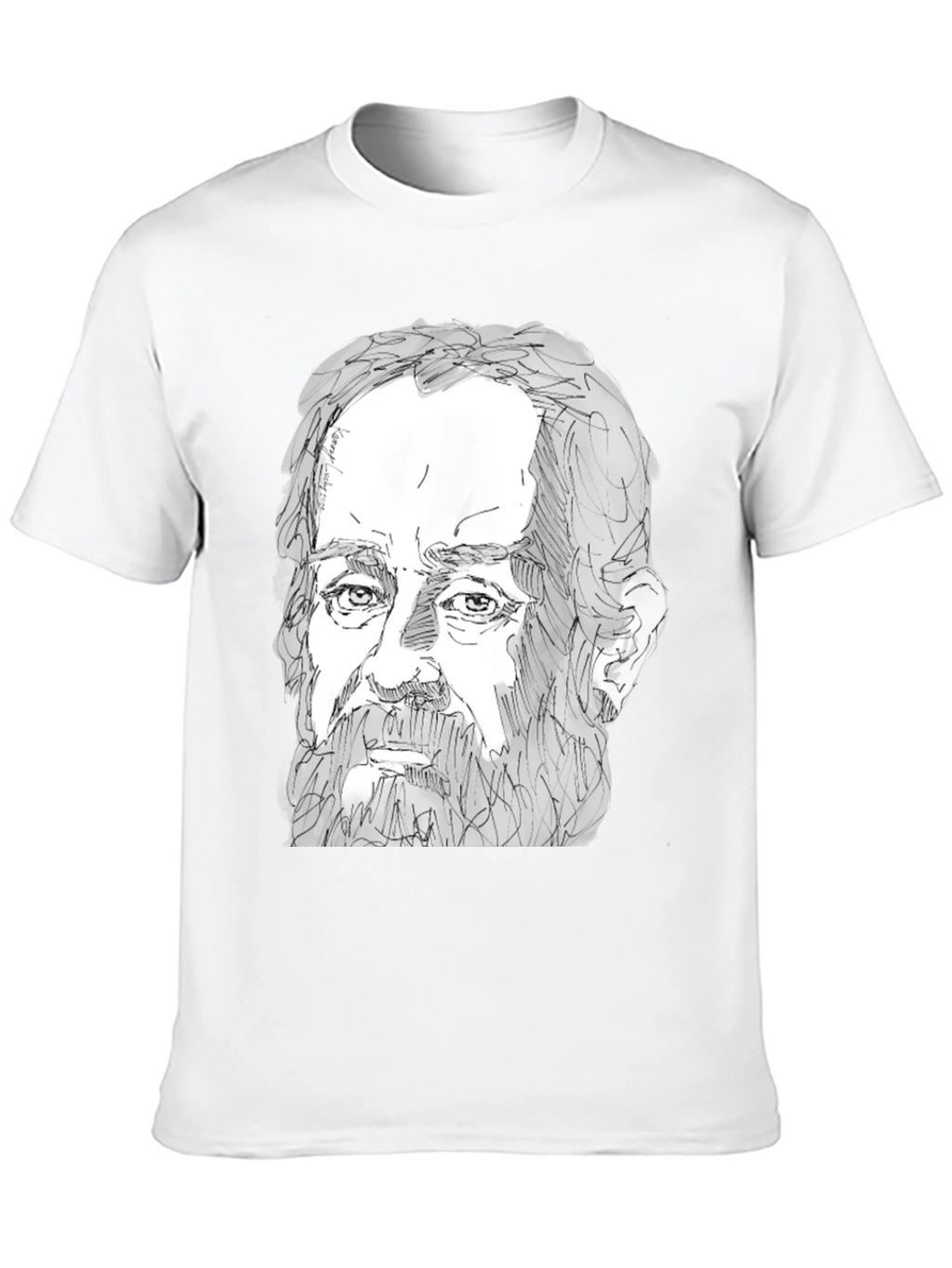 Sketch Portrait Black T-Shirt