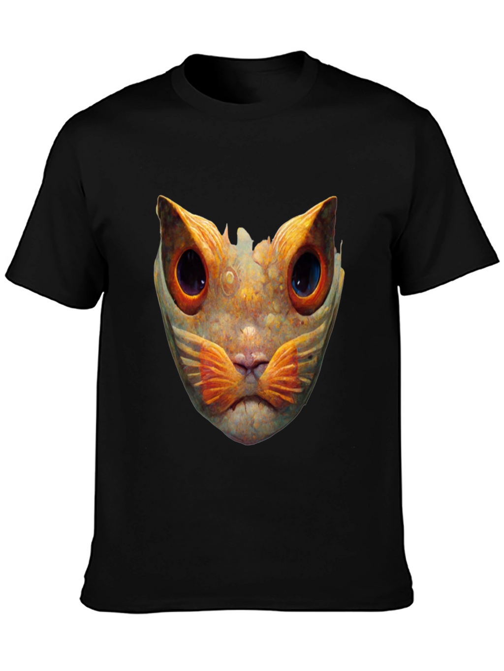 Abstract Cat Graphic T-Shirt