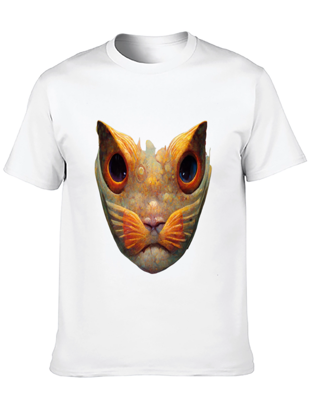 Abstract Cat Graphic T-Shirt