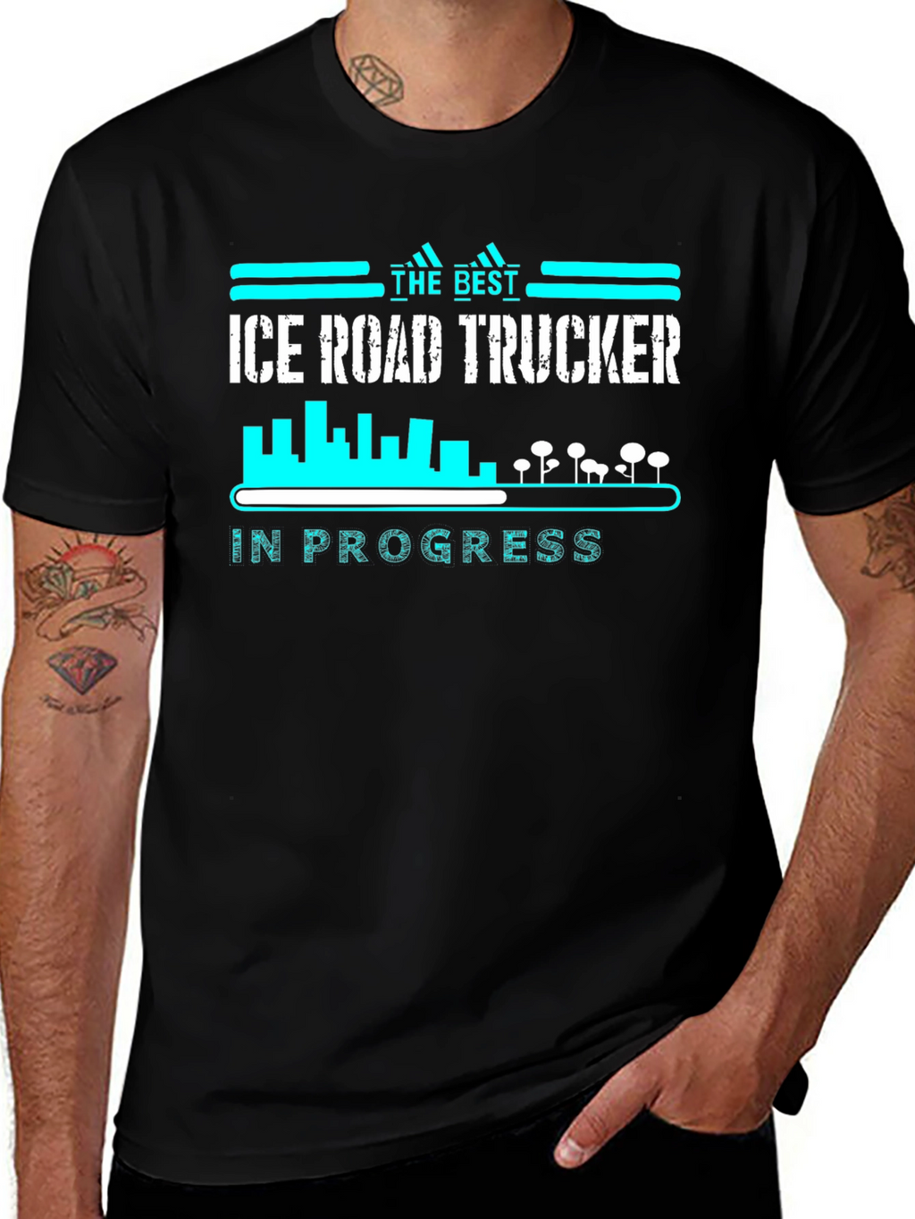 Ice Road Trucker T-Shirt - Black Cotton Tee