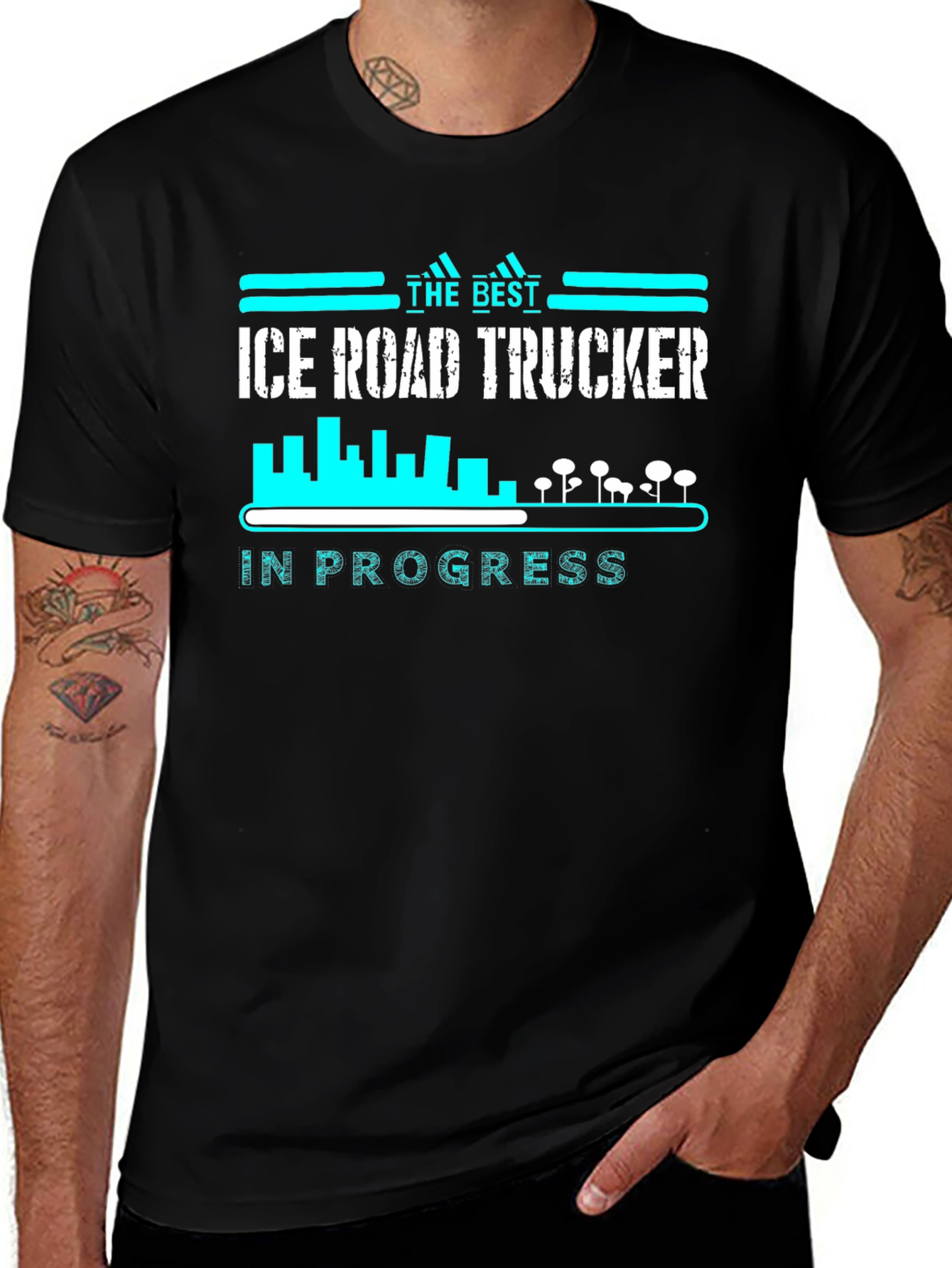 Ice Road Trucker T-Shirt - Black Cotton Tee