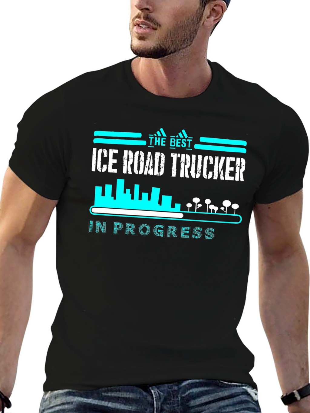 Ice Road Trucker T-Shirt - Black Cotton Tee