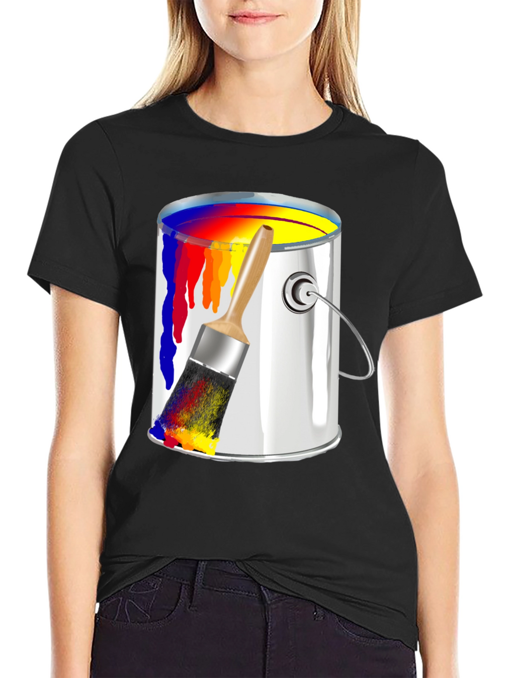 Paint Can & Brush Graphic T-Shirt