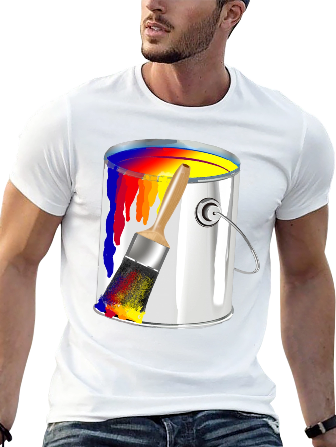 Paint Can & Brush Graphic T-Shirt