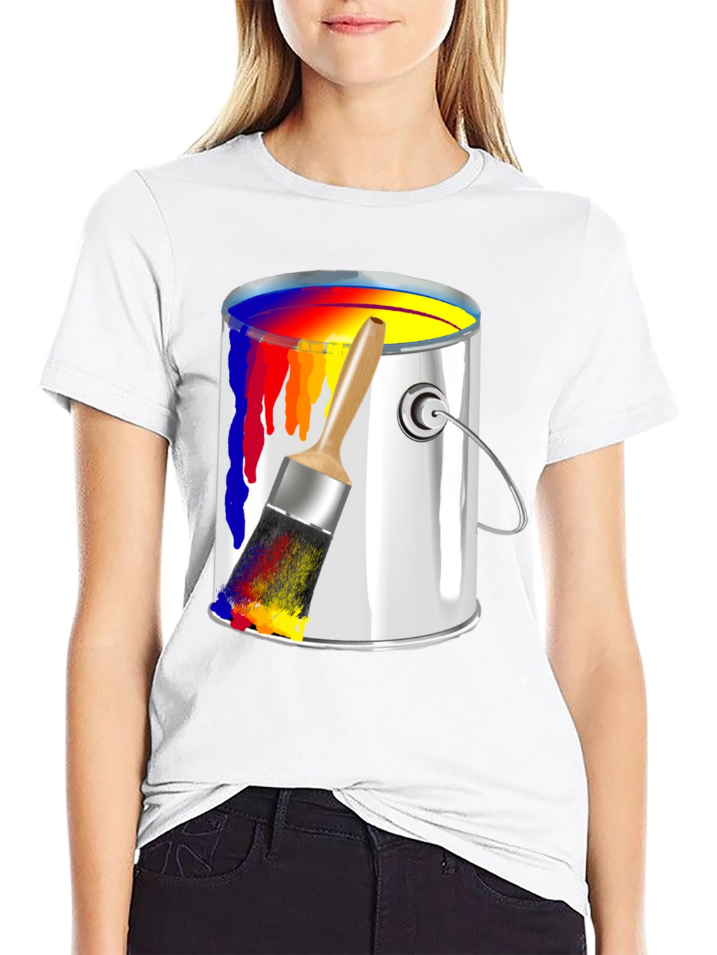 Paint Can & Brush Graphic T-Shirt