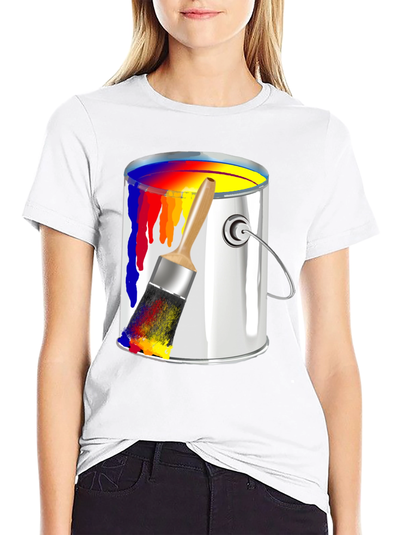 Paint Can & Brush Graphic T-Shirt
