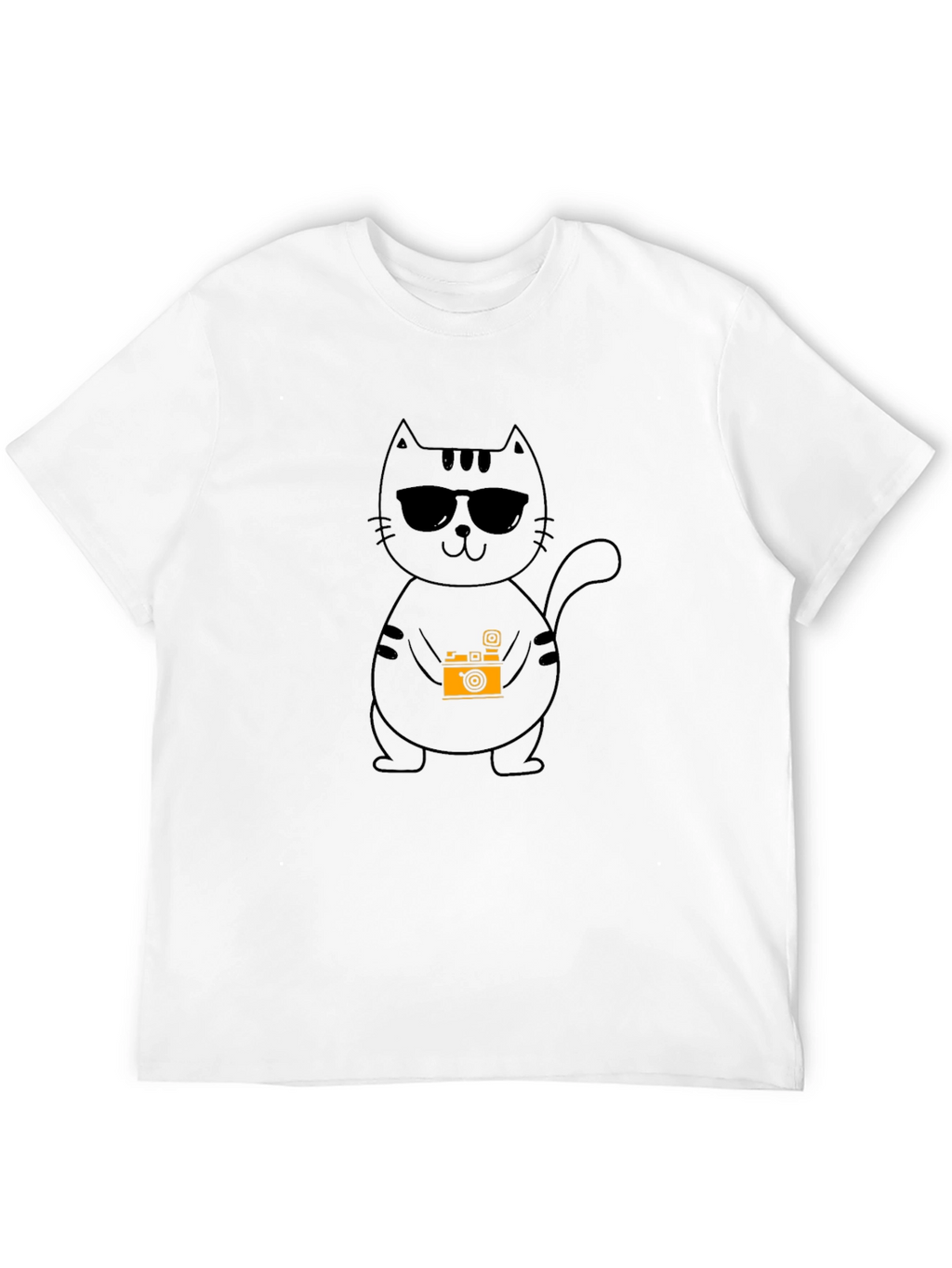 Cool Cat Photographer Black T-Shirt