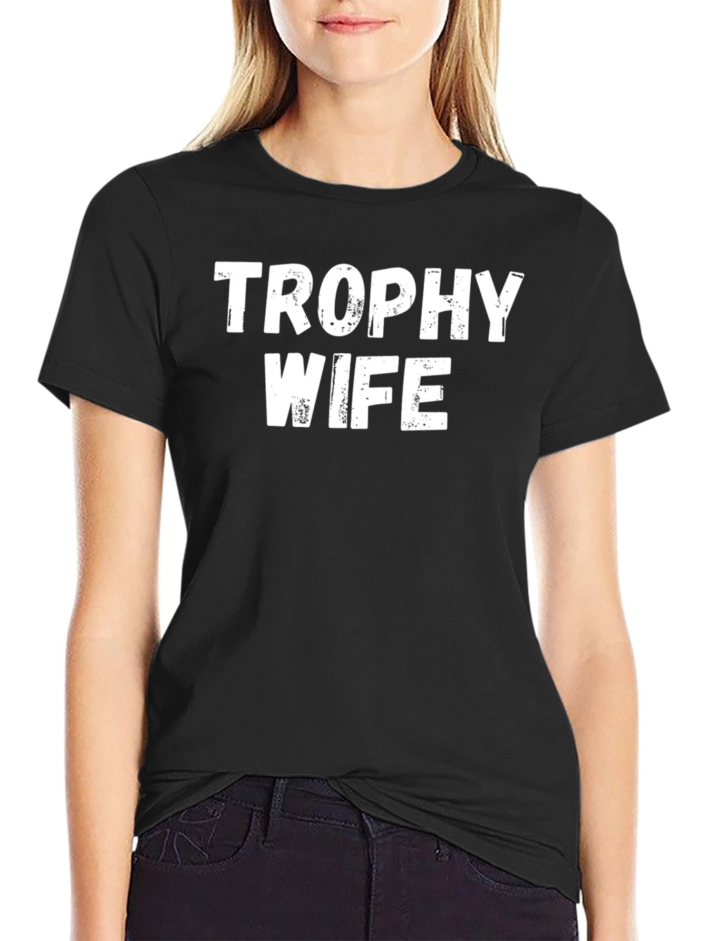 Trophy Wife Graphic Tee - Black Cotton T-Shirt