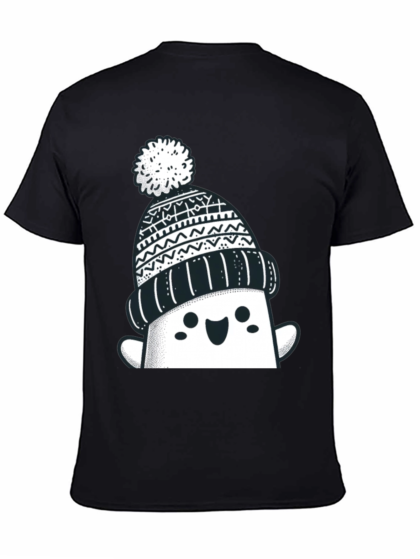 Festive Graphic Tee - Winter Hat Design