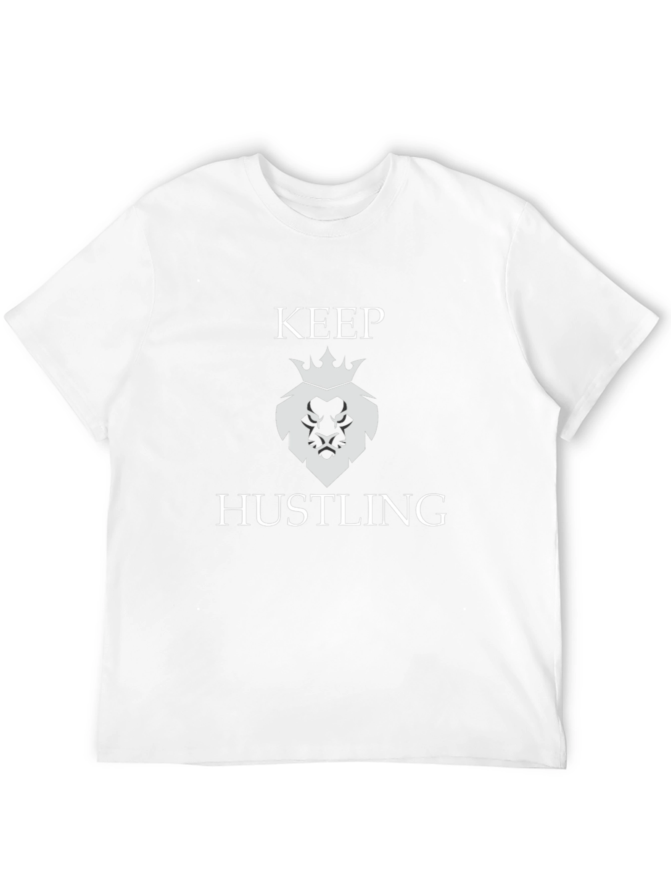 Keep Hustling Lion Graphic Tee - Black