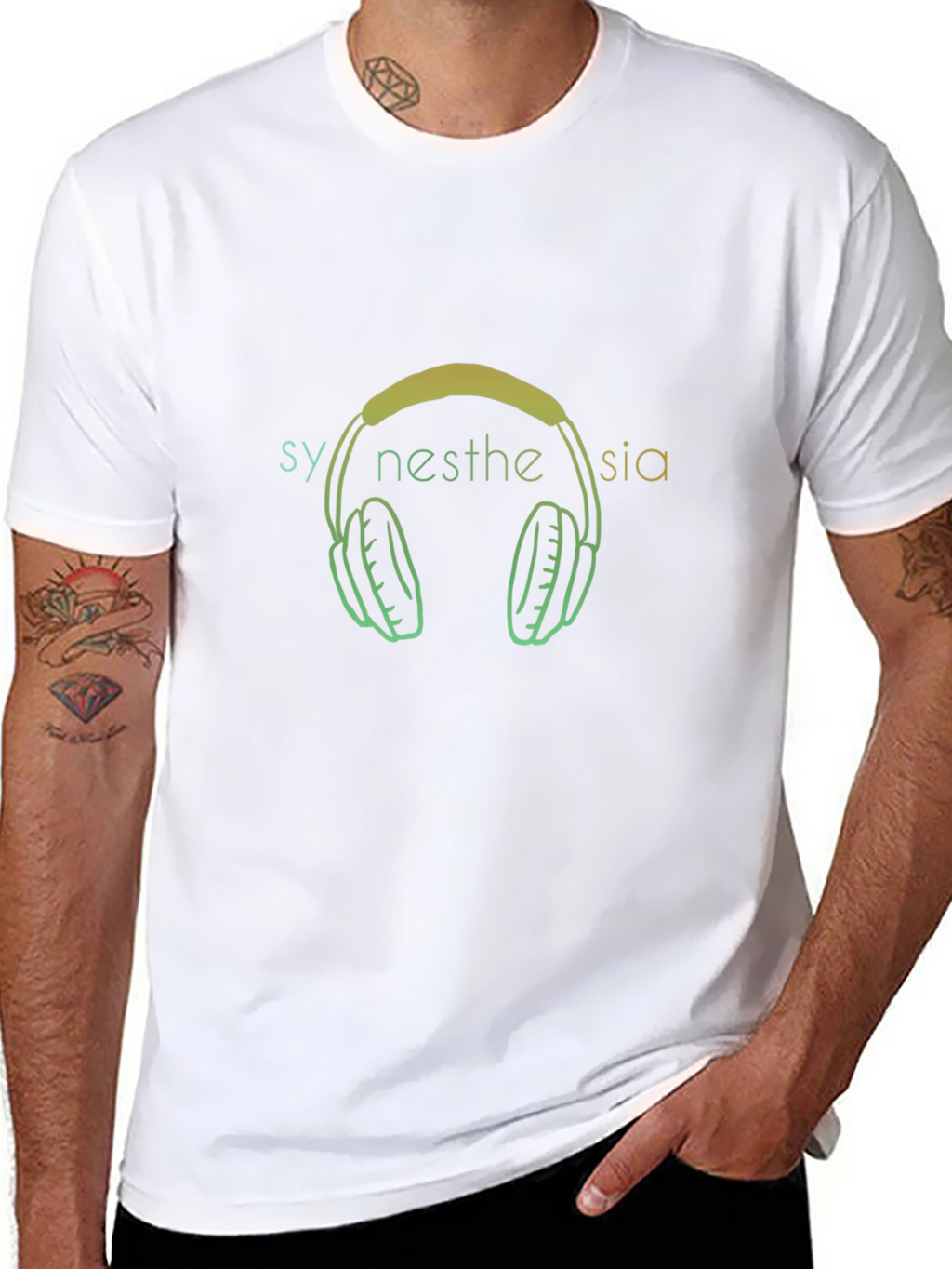 Synesthesia Headphones Graphic Tee - Black