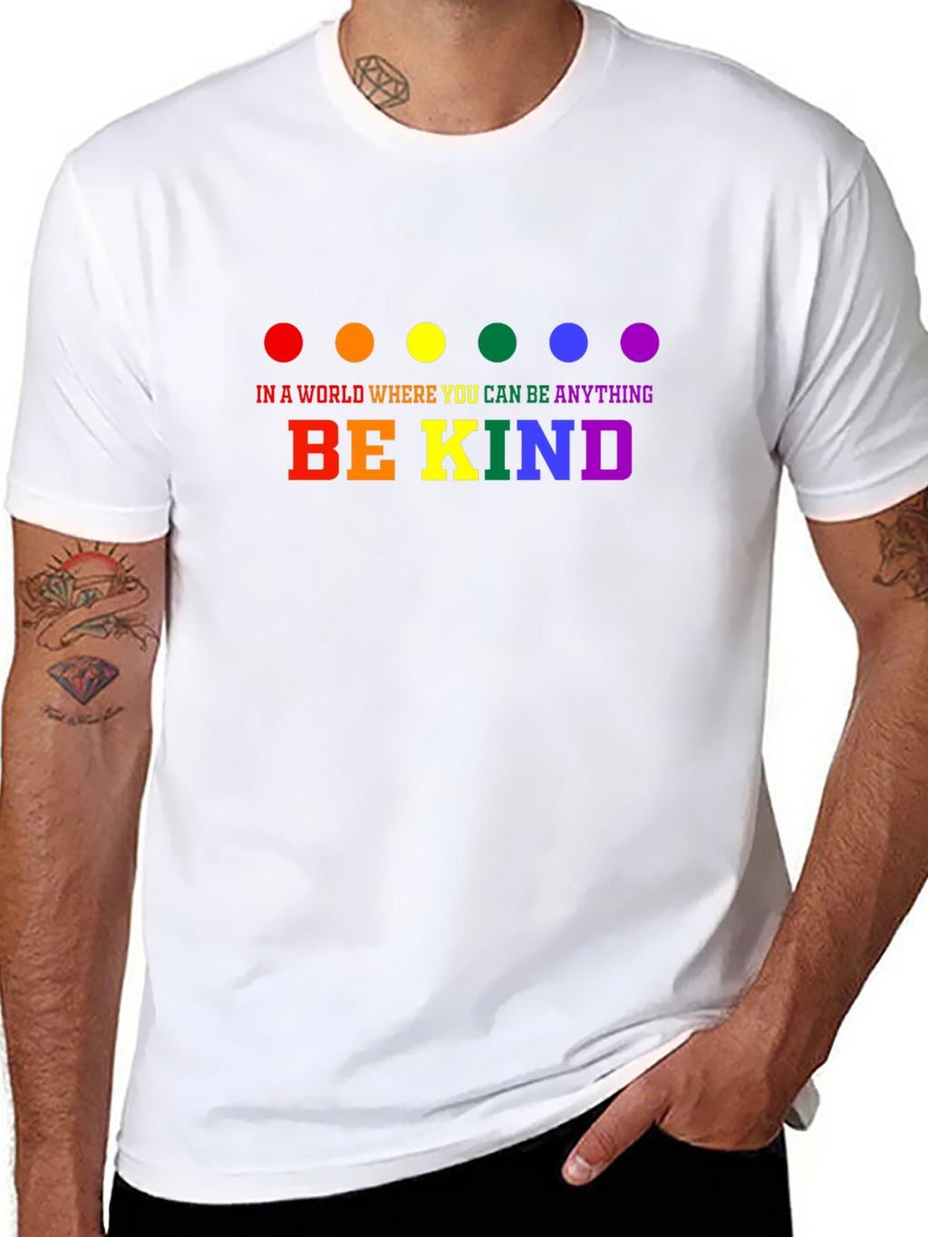 Be Kind Rainbow Dot T-Shirt