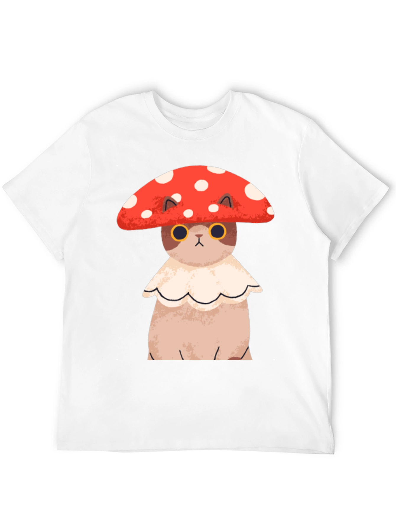Mushroom Cat T-Shirt - Unique Graphic Tee