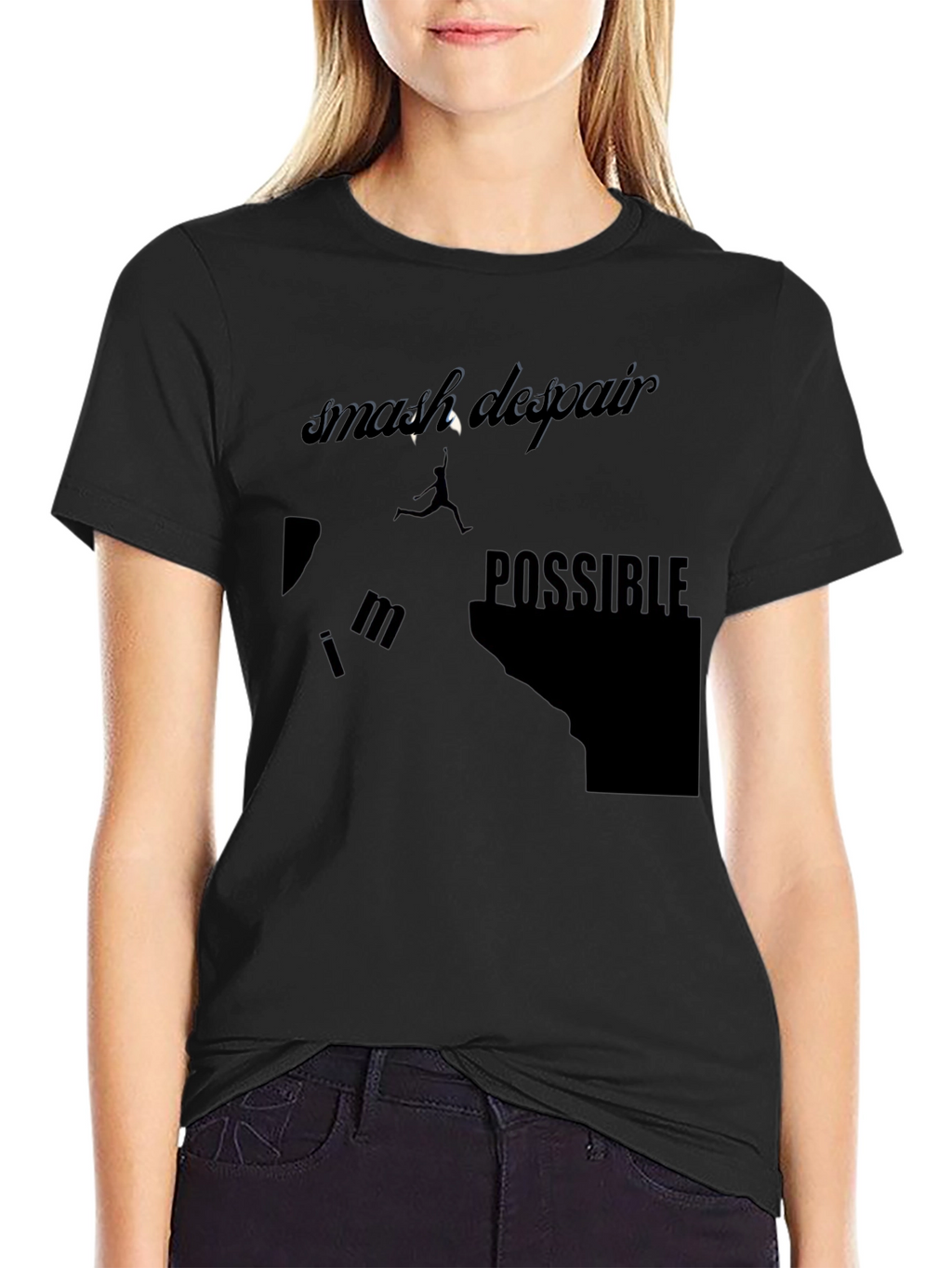 Smash Despair Possible Black Graphic Tee