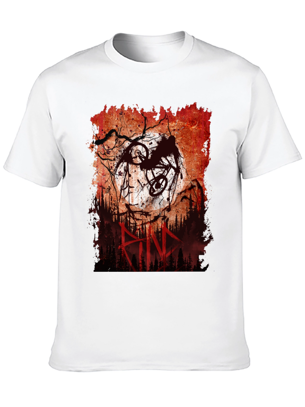Mountain Bike Rider Graphic Tee - Mens Black T-Shirt