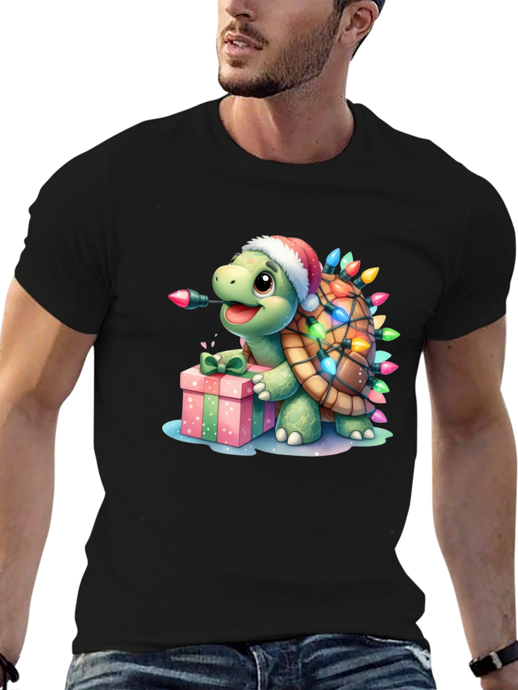 Festive Turtle Graphic Tee