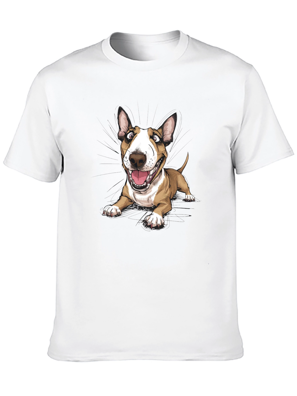Cartoon Bull Terrier Graphic Tee