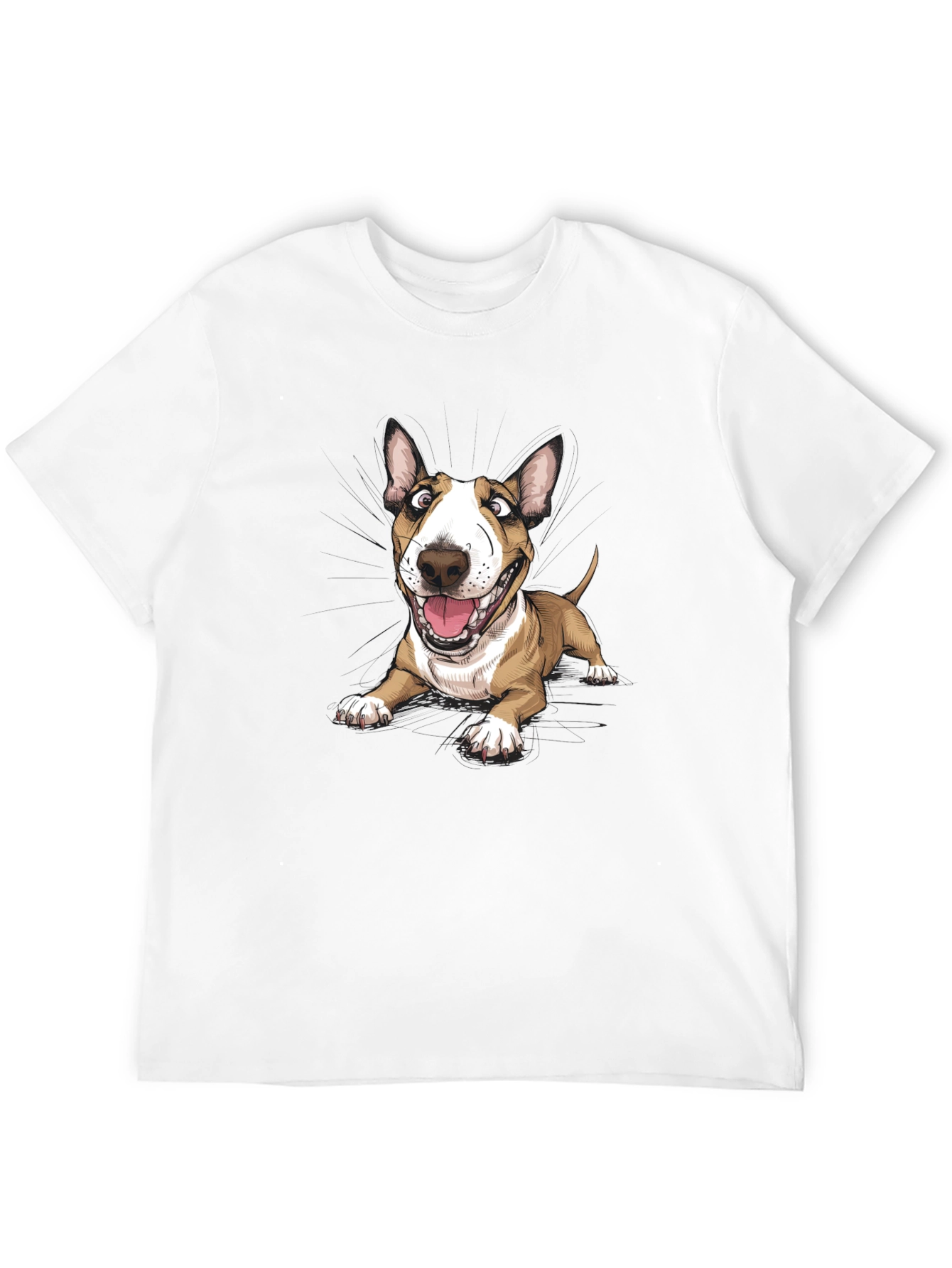 Cartoon Bull Terrier Graphic Tee