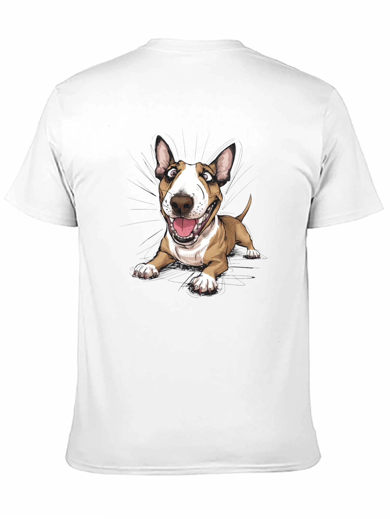 Cartoon Bull Terrier Graphic Tee