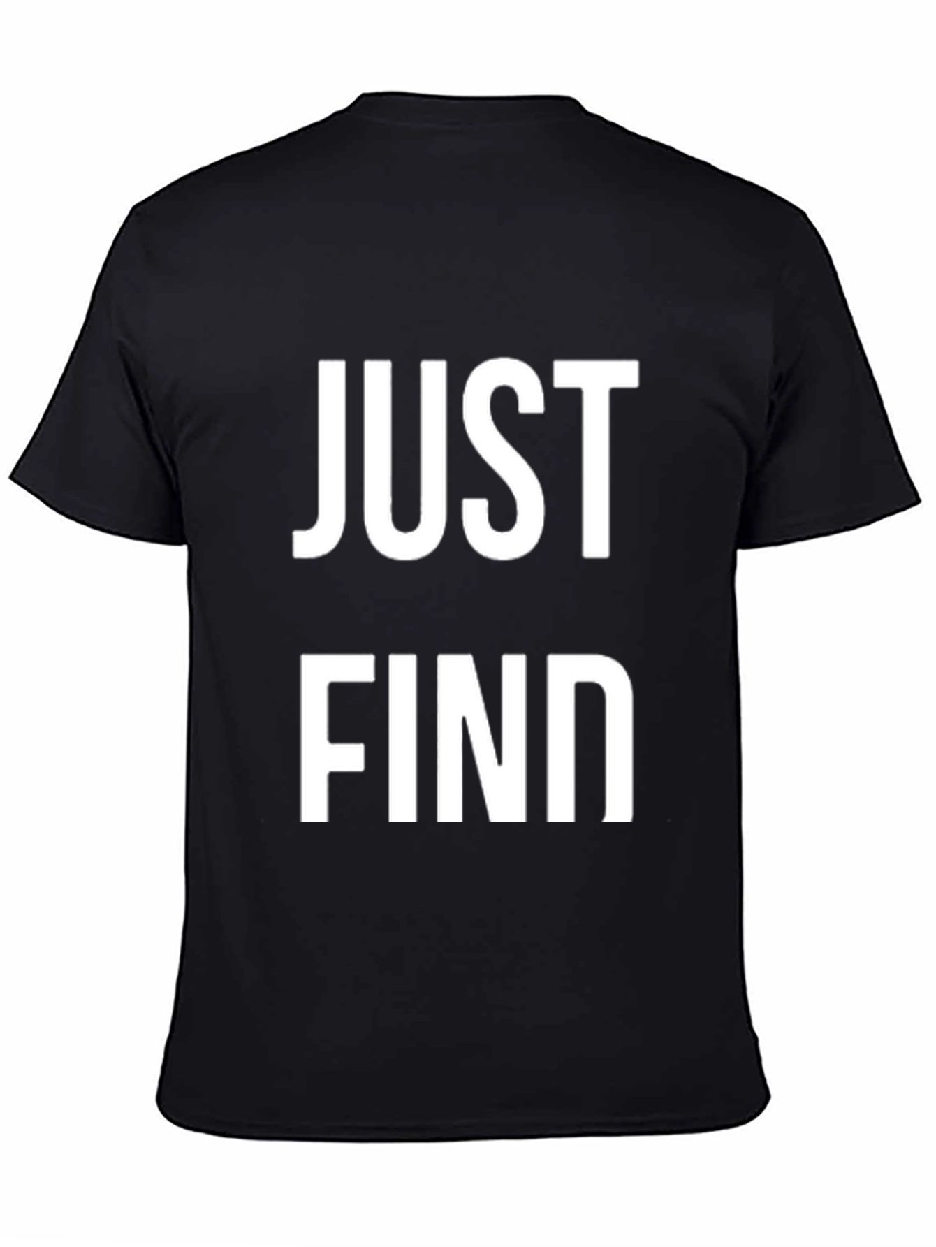 Just Find Black Graphic Tee