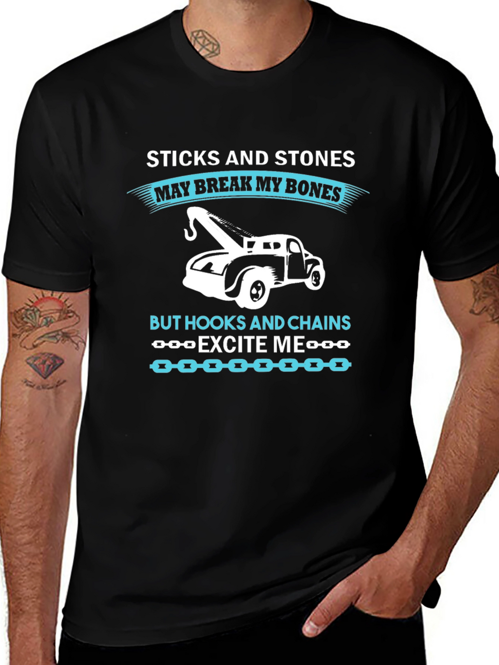Sticks and Stones Tow Truck T-Shirt
