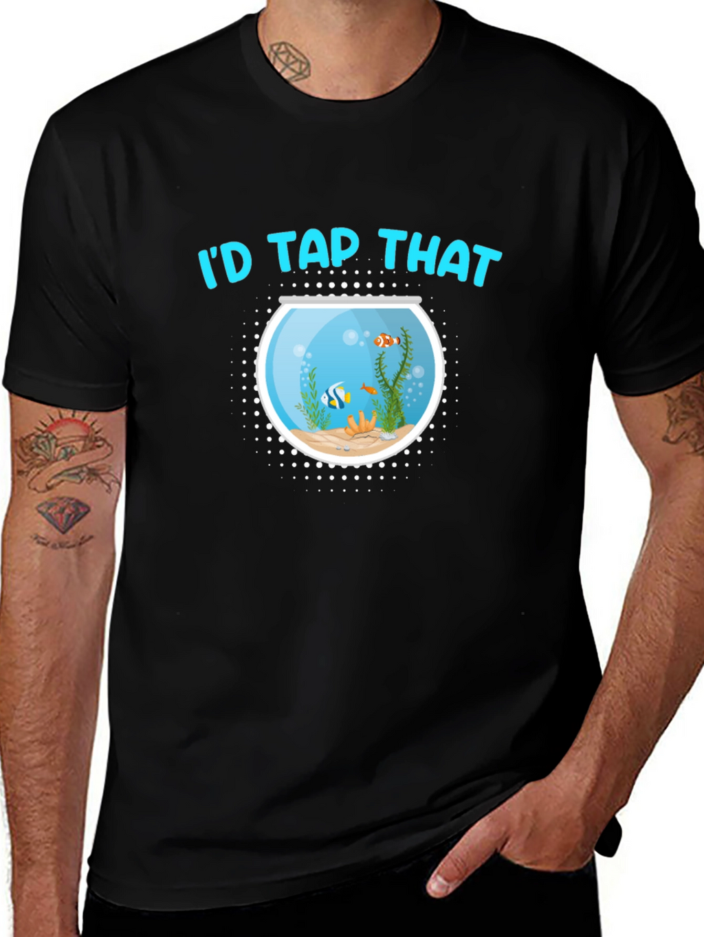 Id Tap That Fish Bowl Black T-Shirt