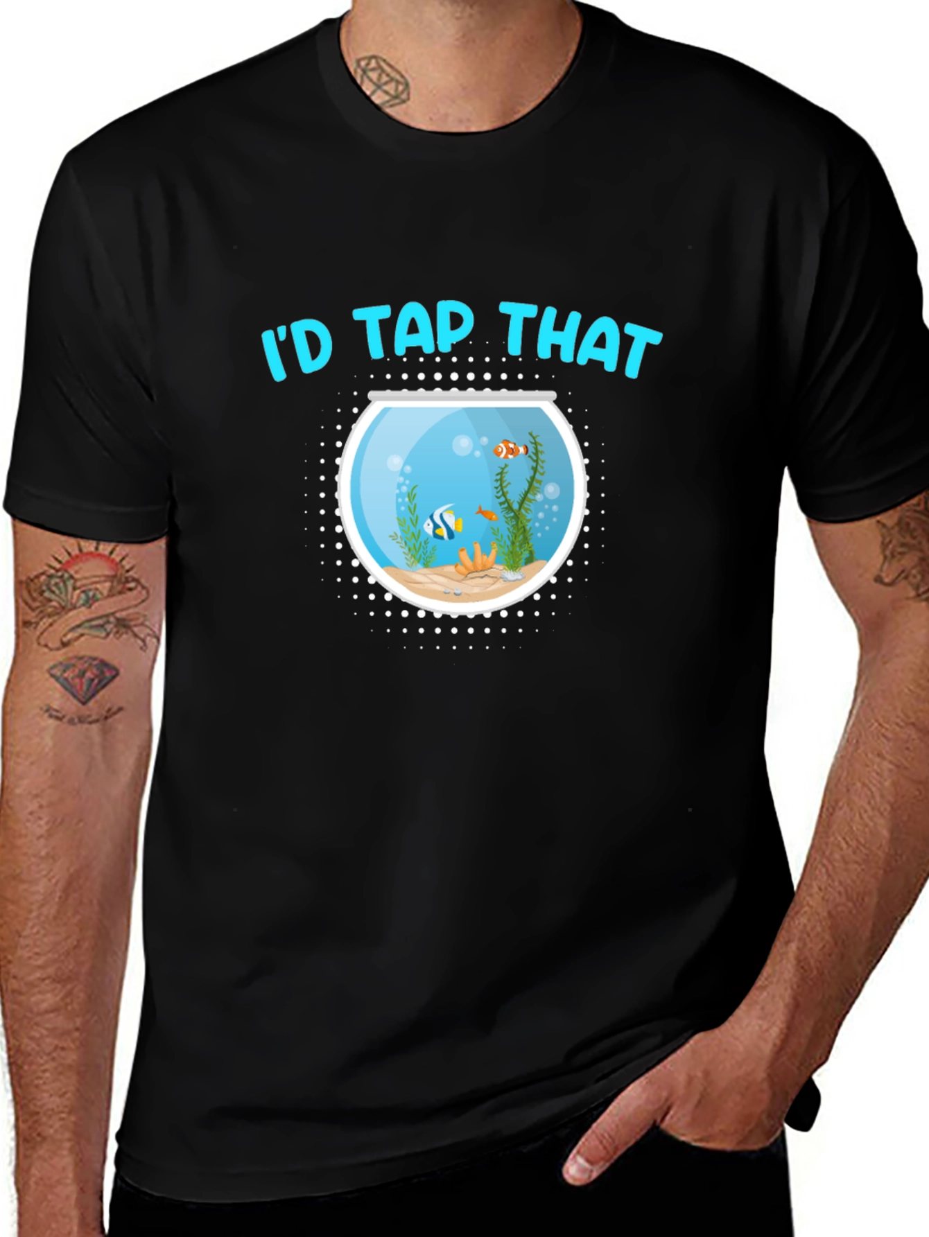 Id Tap That Fish Bowl Black T-Shirt