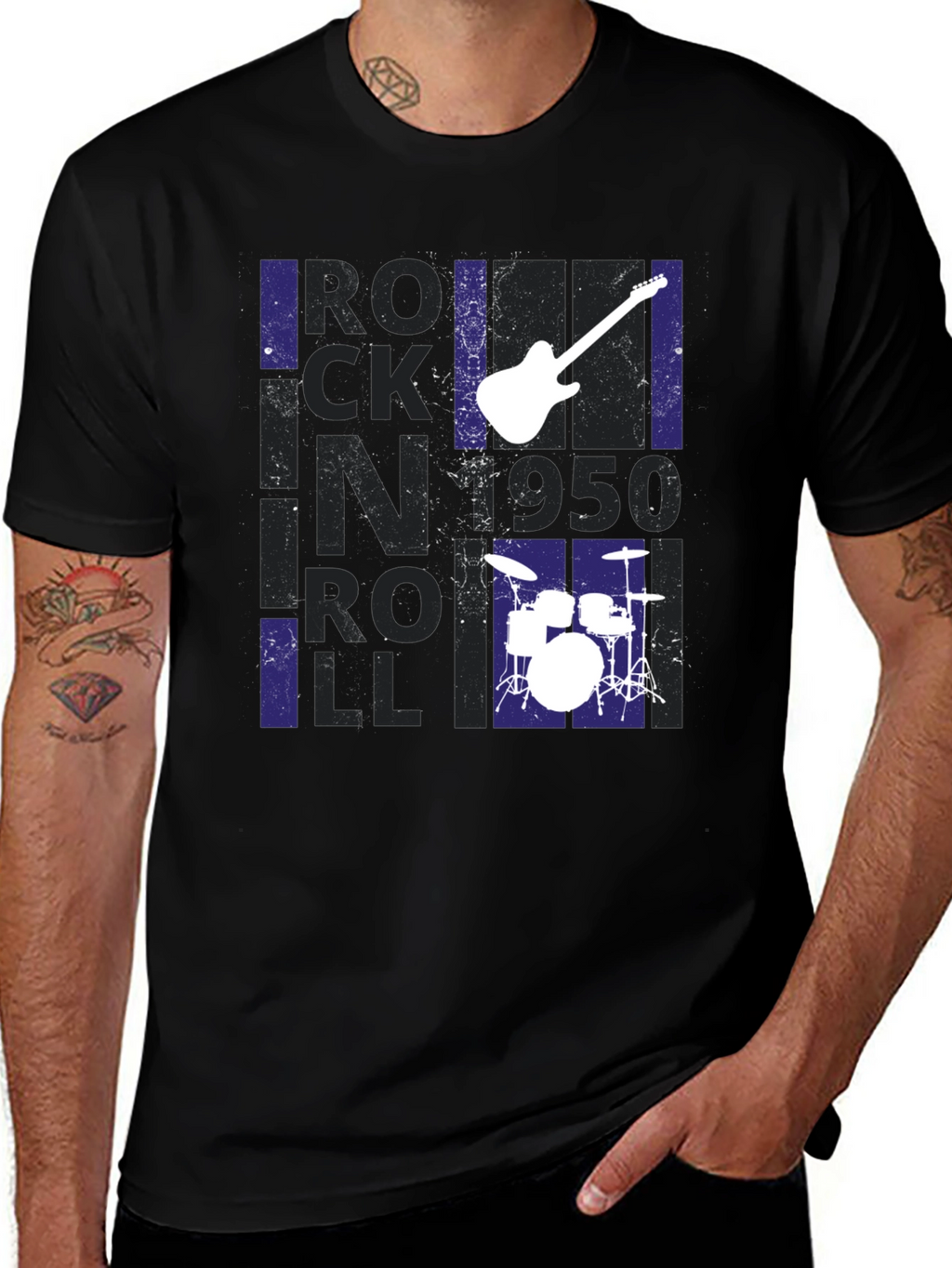Rock N Roll 1950s Style Graphic Tee