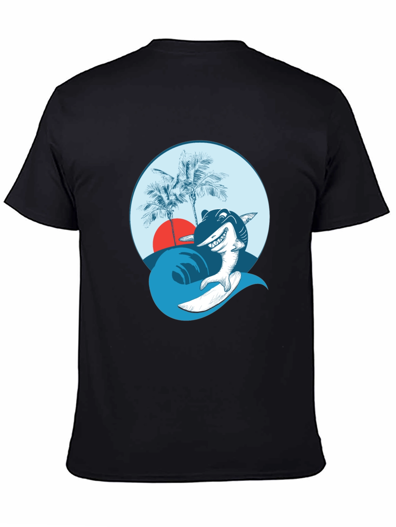 Surfing Shark Graphic Tee - Cool Ocean Vibes