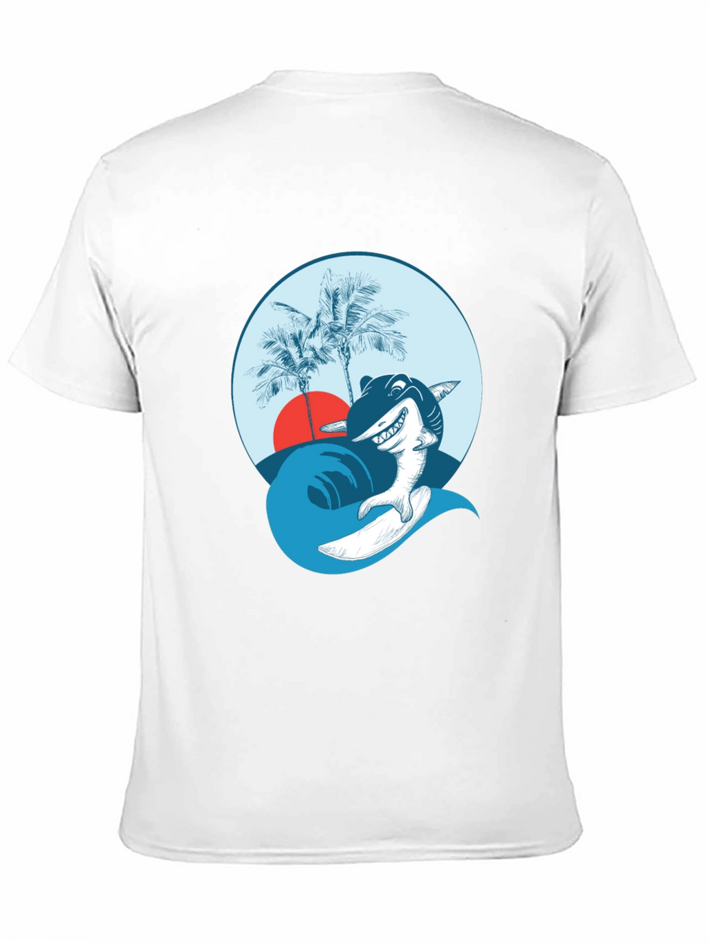 Surfing Shark Graphic Tee - Cool Ocean Vibes