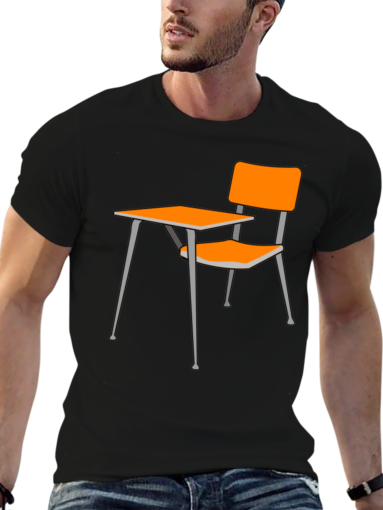 Novelty School Desk Graphic Tee - Black