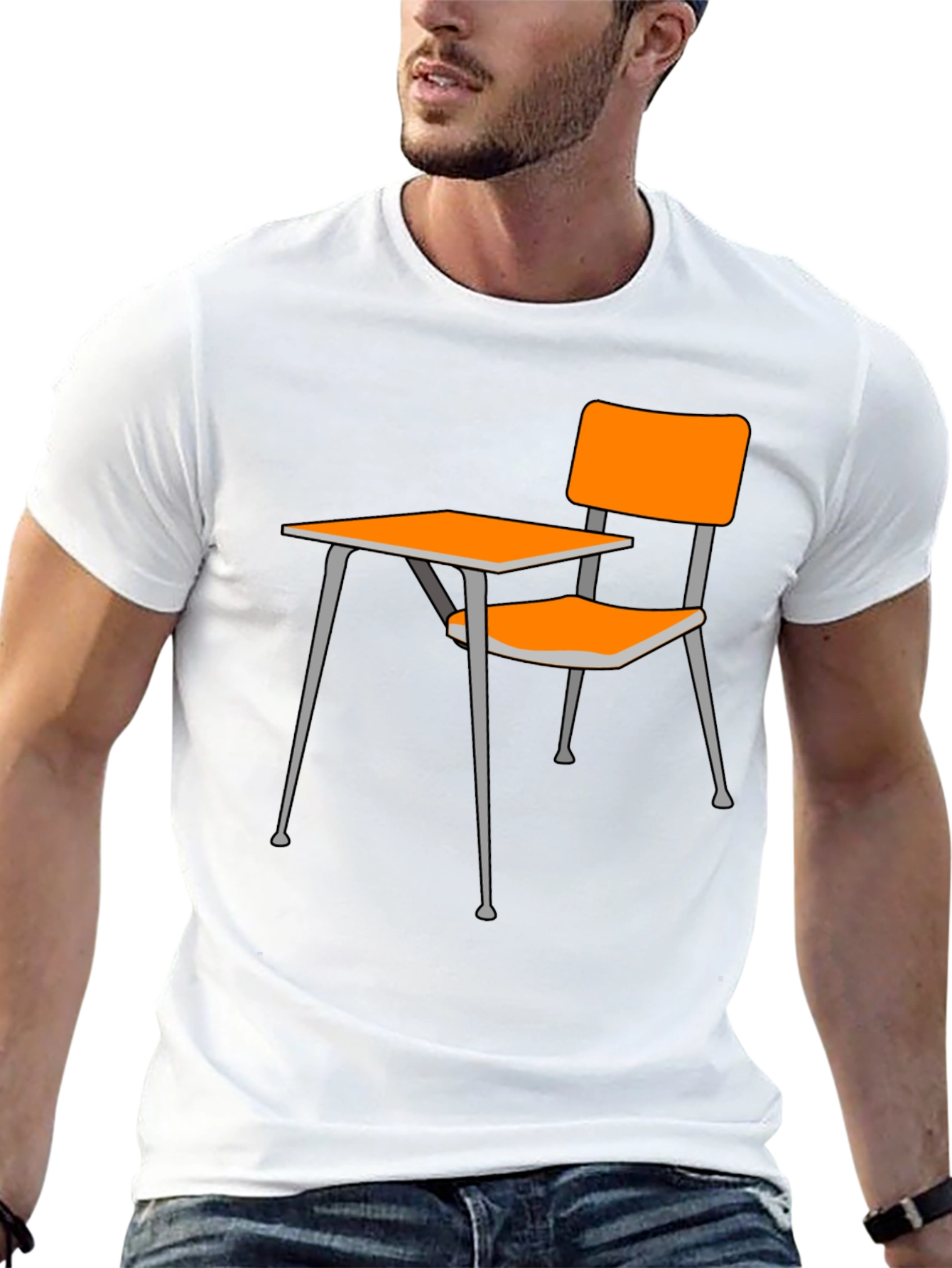 Novelty School Desk Graphic Tee - Black