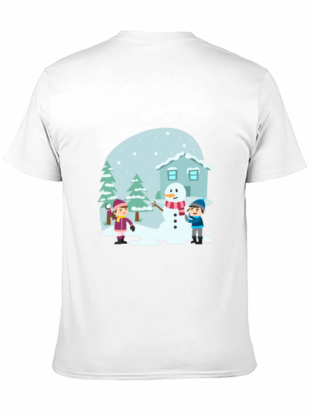 Winter Scene Black T-Shirt