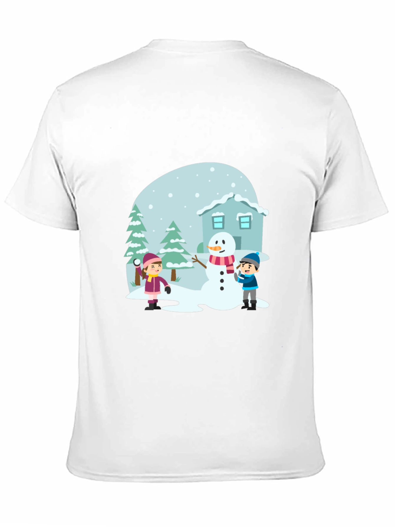Winter Scene Black T-Shirt