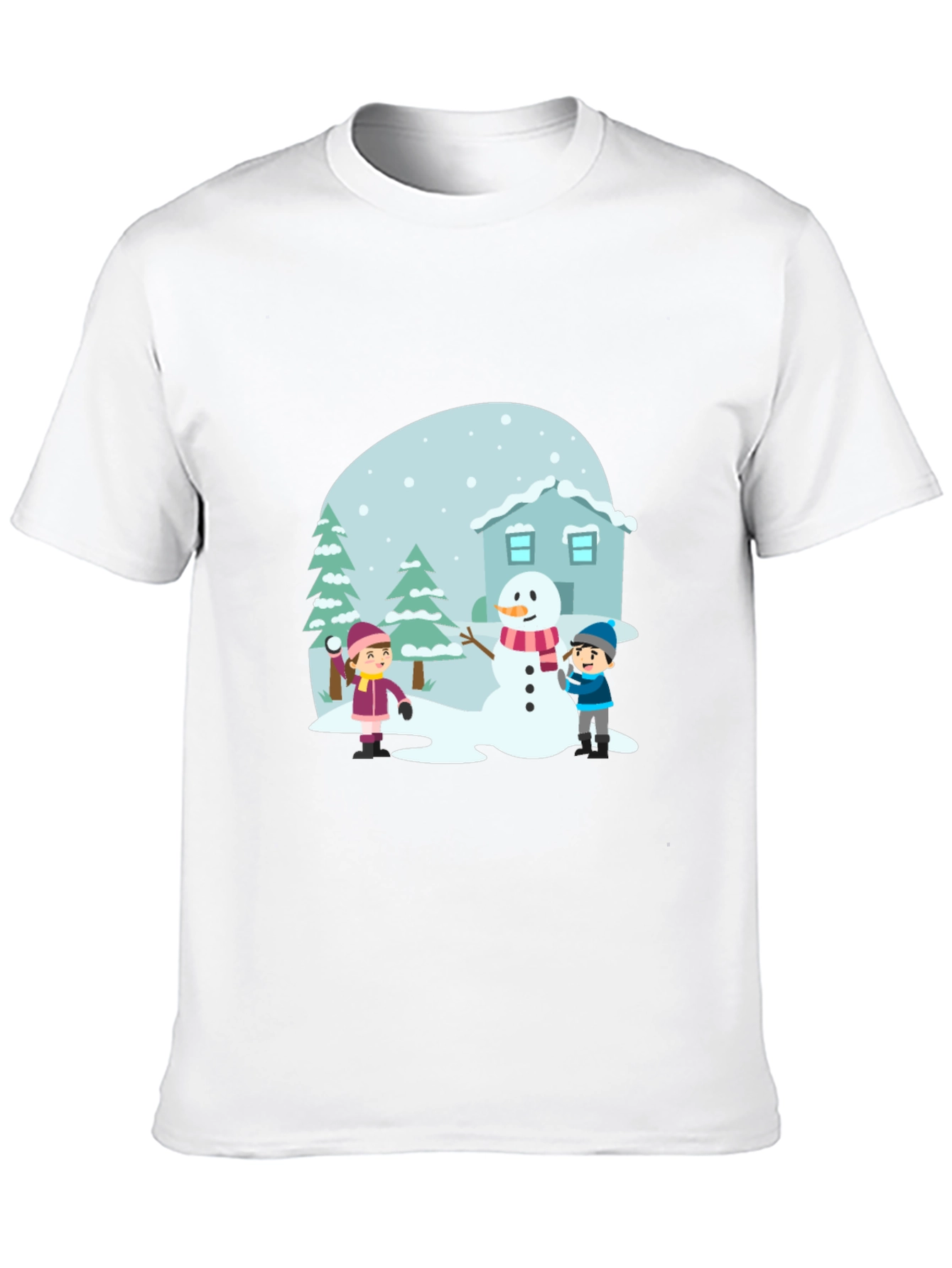 Winter Scene Black T-Shirt