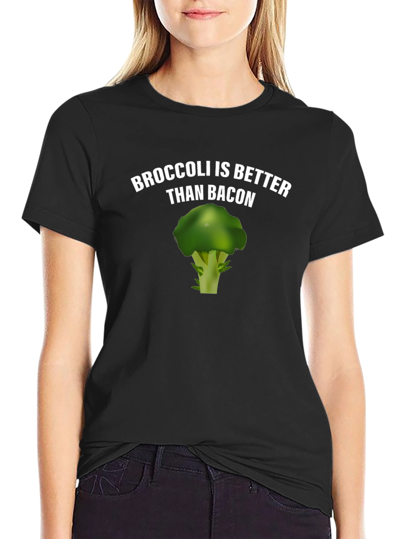 Broccoli is Better Than Bacon Novelty T-Shirt