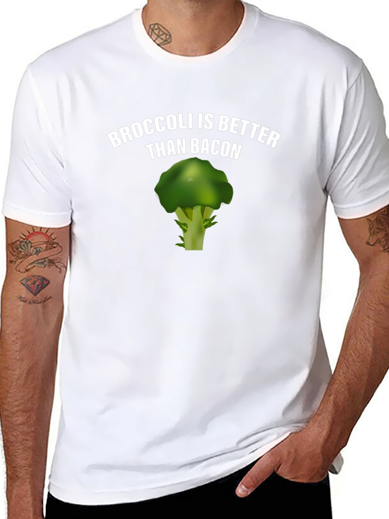 Broccoli is Better Than Bacon Novelty T-Shirt