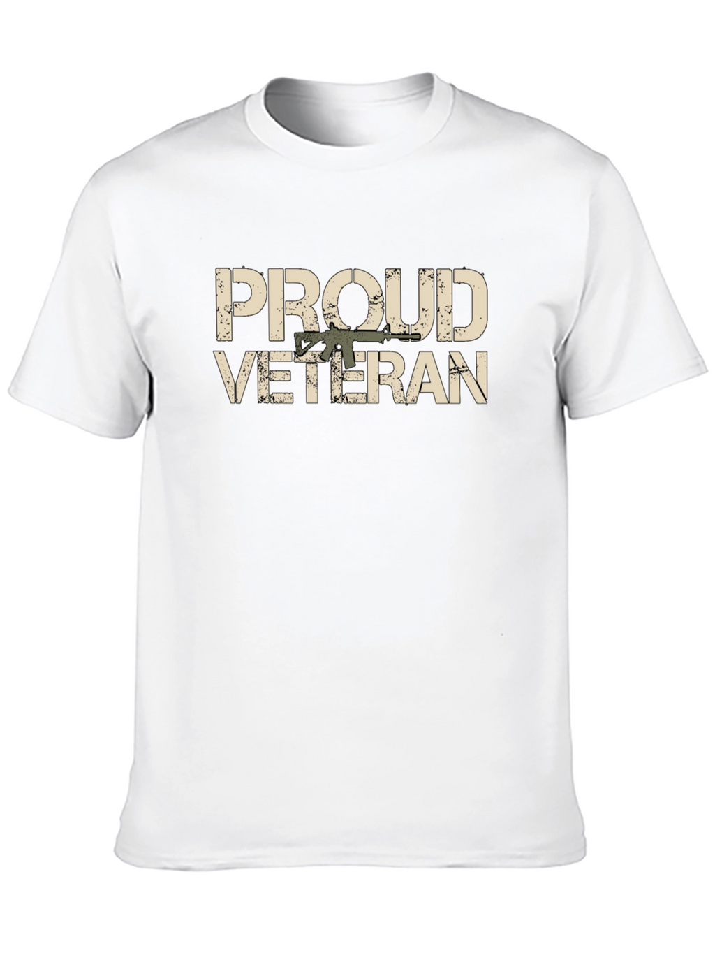 Proud Veteran Graphic Tee - Black