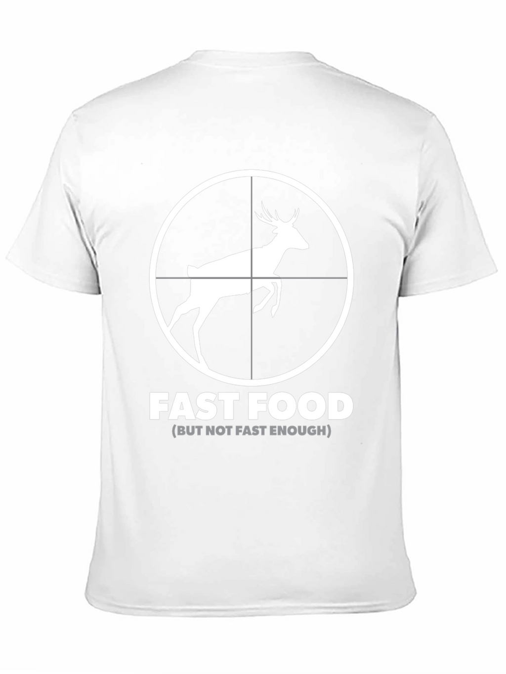 Fast Food Deer Graphic Black T-Shirt