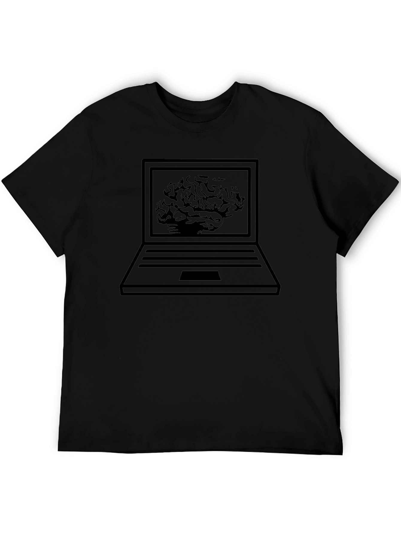 Brainy Laptop T-Shirt - Intelligent Design