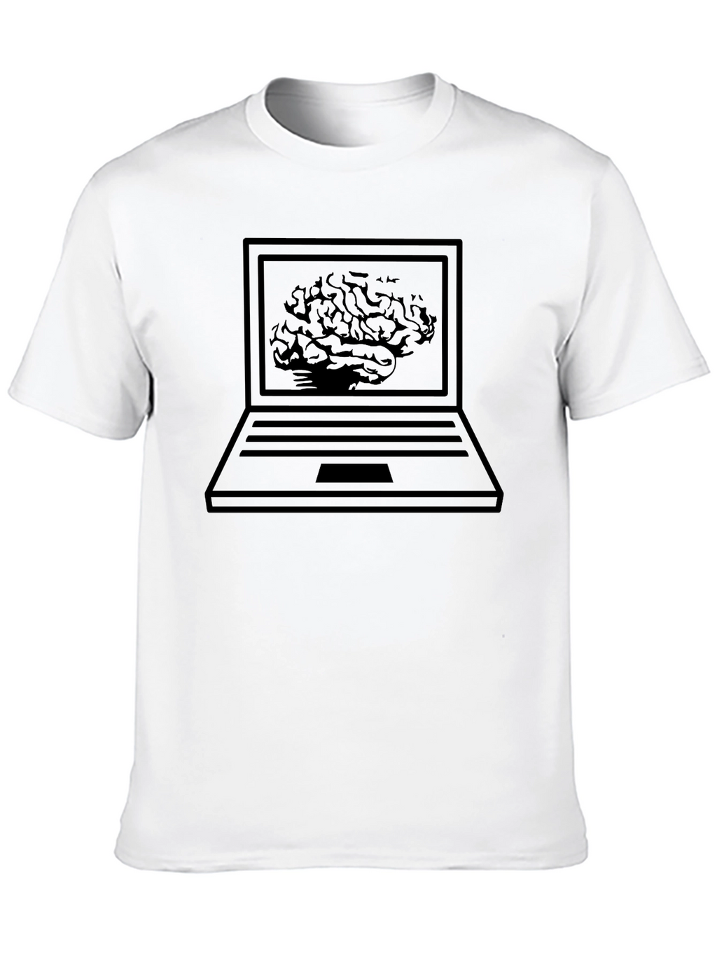 Brainy Laptop T-Shirt - Intelligent Design