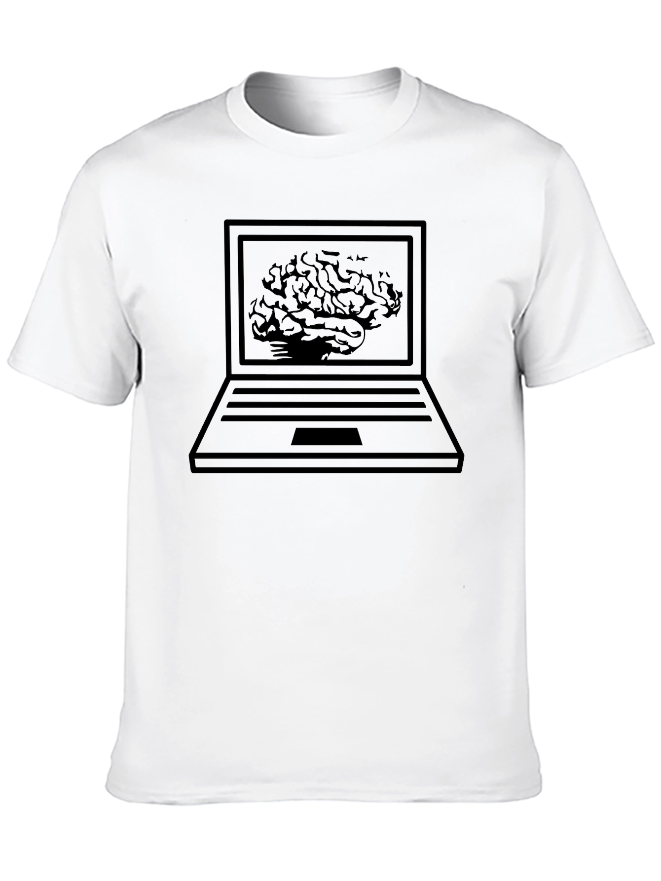 Brainy Laptop T-Shirt - Intelligent Design
